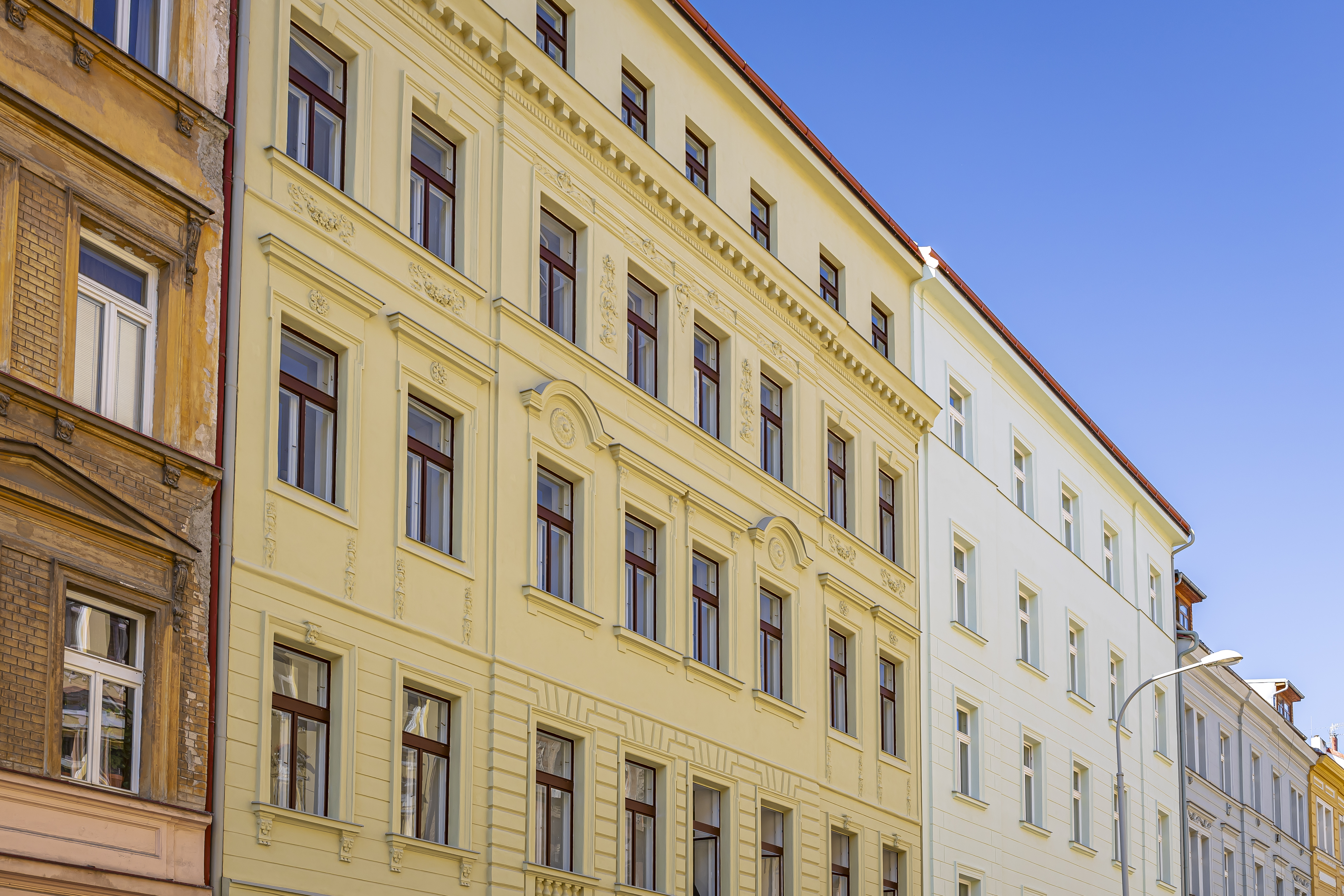We have completed the reconstruction of three historic buildings in attractive Prague locations